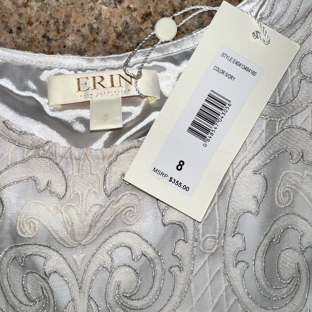 Erin by Erin Fetherston Silk Embroidered Sheath Dress NWT Size 8 - Picture 4 of 12
